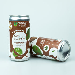 12x Kombucha de mate com limão - 269ml