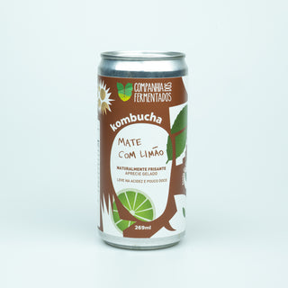 Kombucha de mate com limão