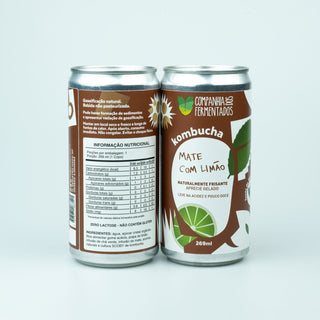 Kombucha de mate com limão