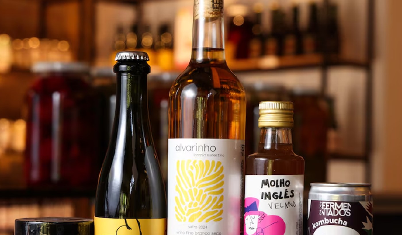Produtos fermentados no Fermenta Bar